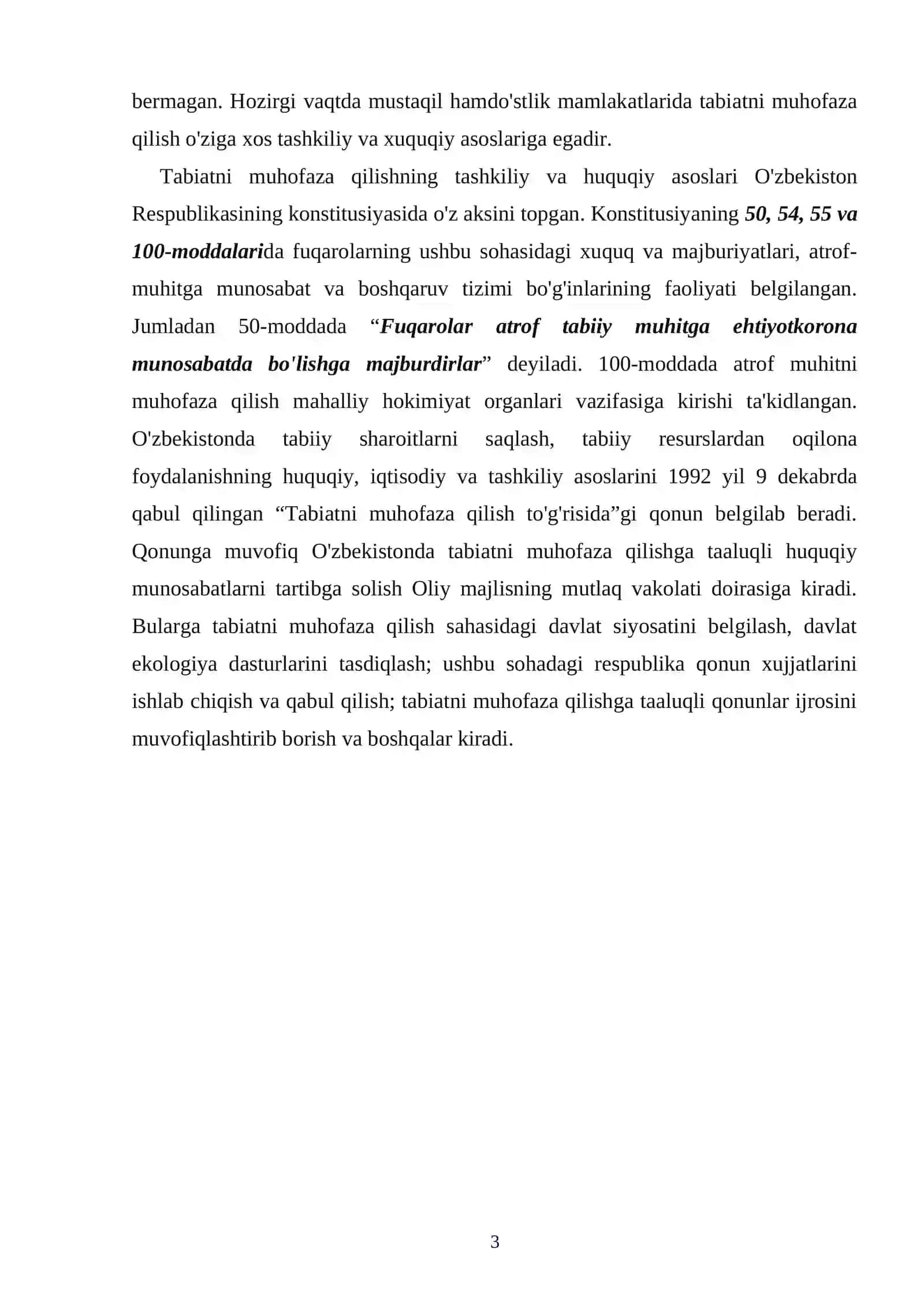 O‘simlik va hayvonot dunyosini muhofaza qilish masalalari 3