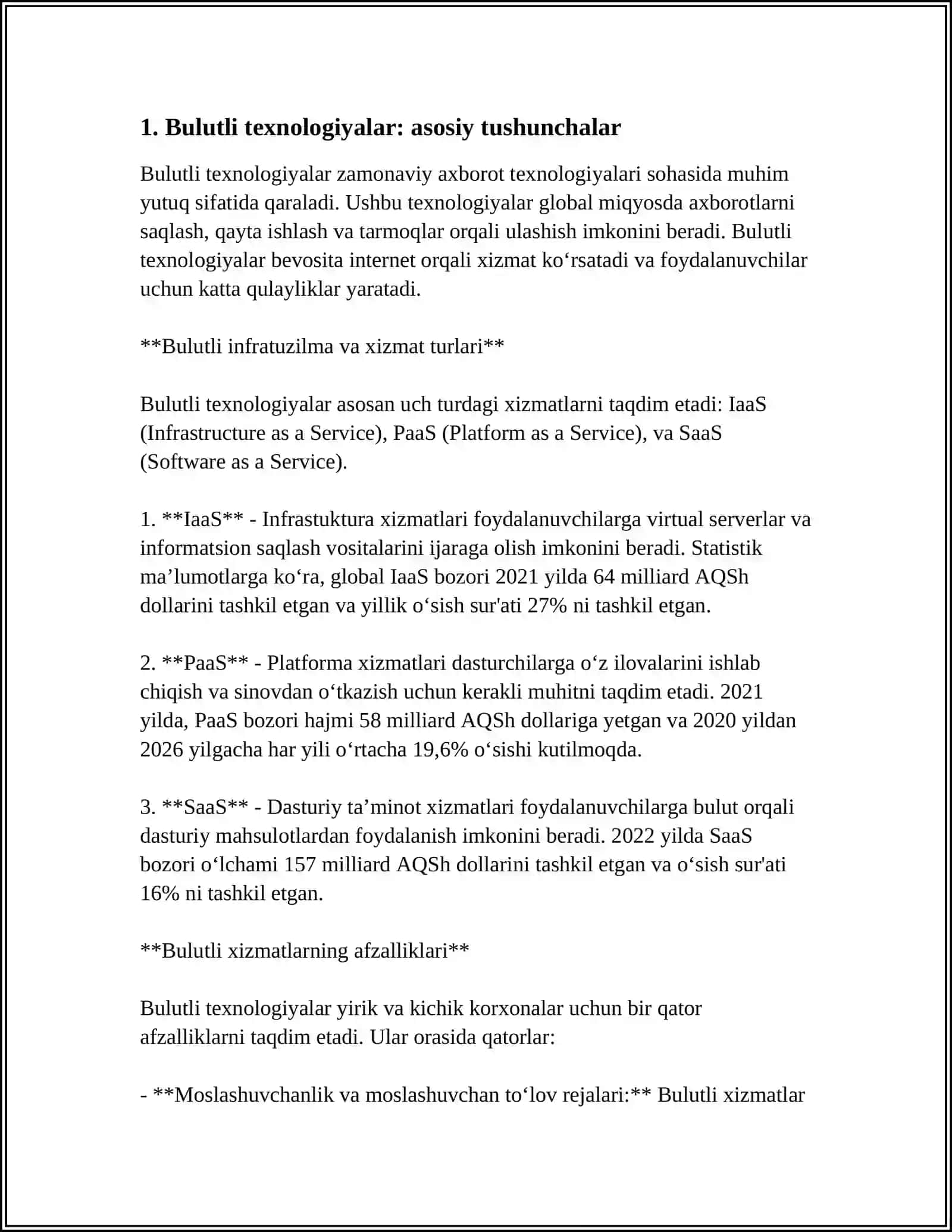 TAʼLIM JARAYONIDA BULUTLI XIZMATLARIDAN FOYDALANISH 3