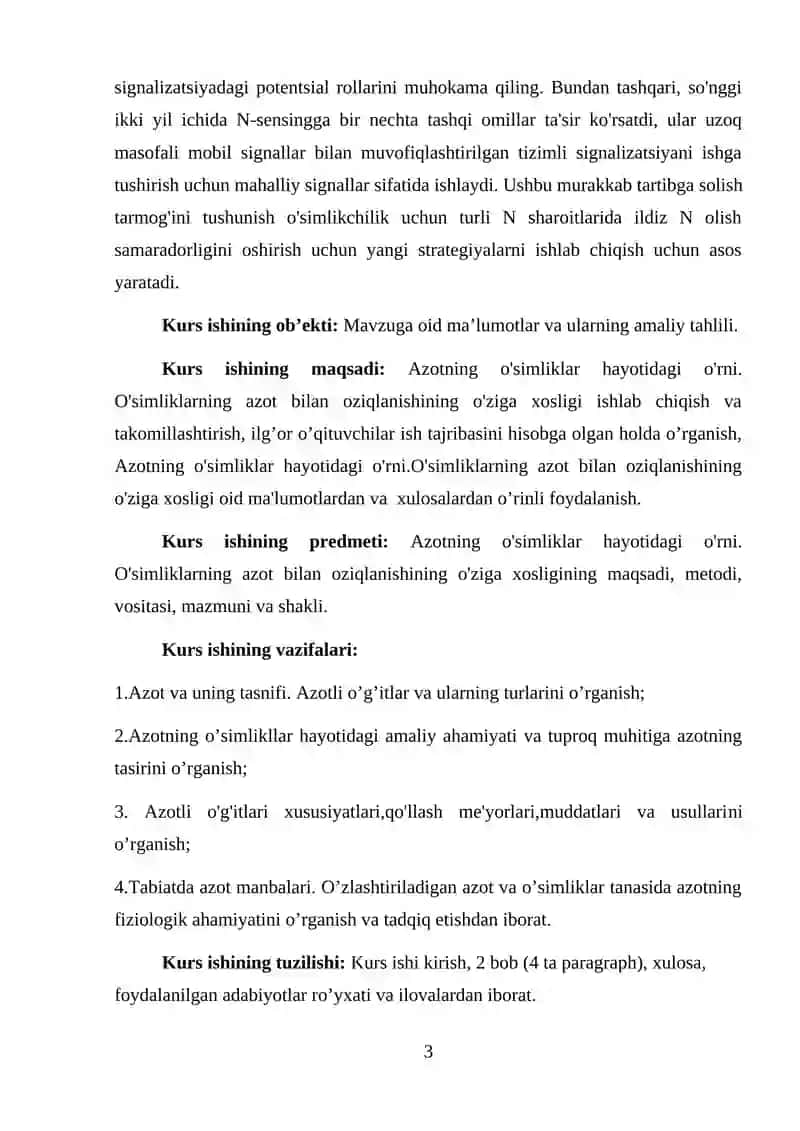 AZOTLI O'G'ITLAR; TURLARI, OLINISHI, XUSUSIYATLARI, QO'LLASH ME'YORLARI, MUDDATLARI VA USULLARI 3