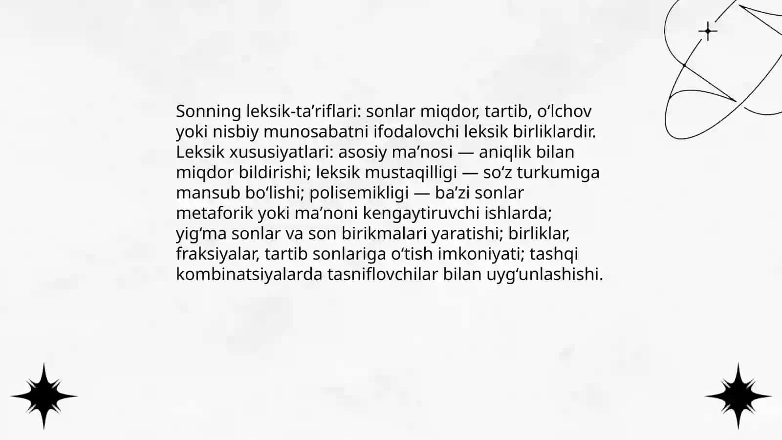 Sonning leksik grammatik xususiyatlari 3