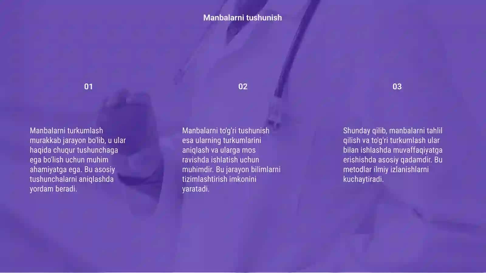 Manbalarni turkumlash 3