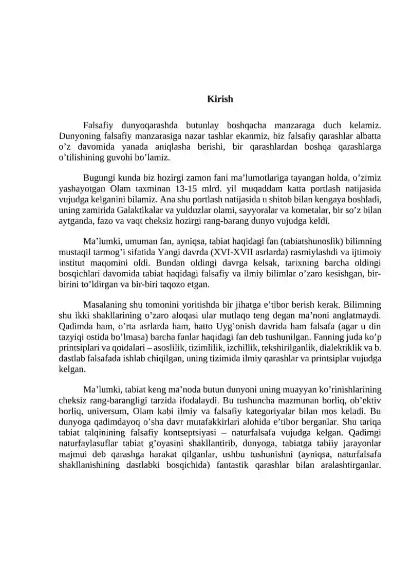 Tabiatni o‘rganishga oid qarashlar tarixi 3