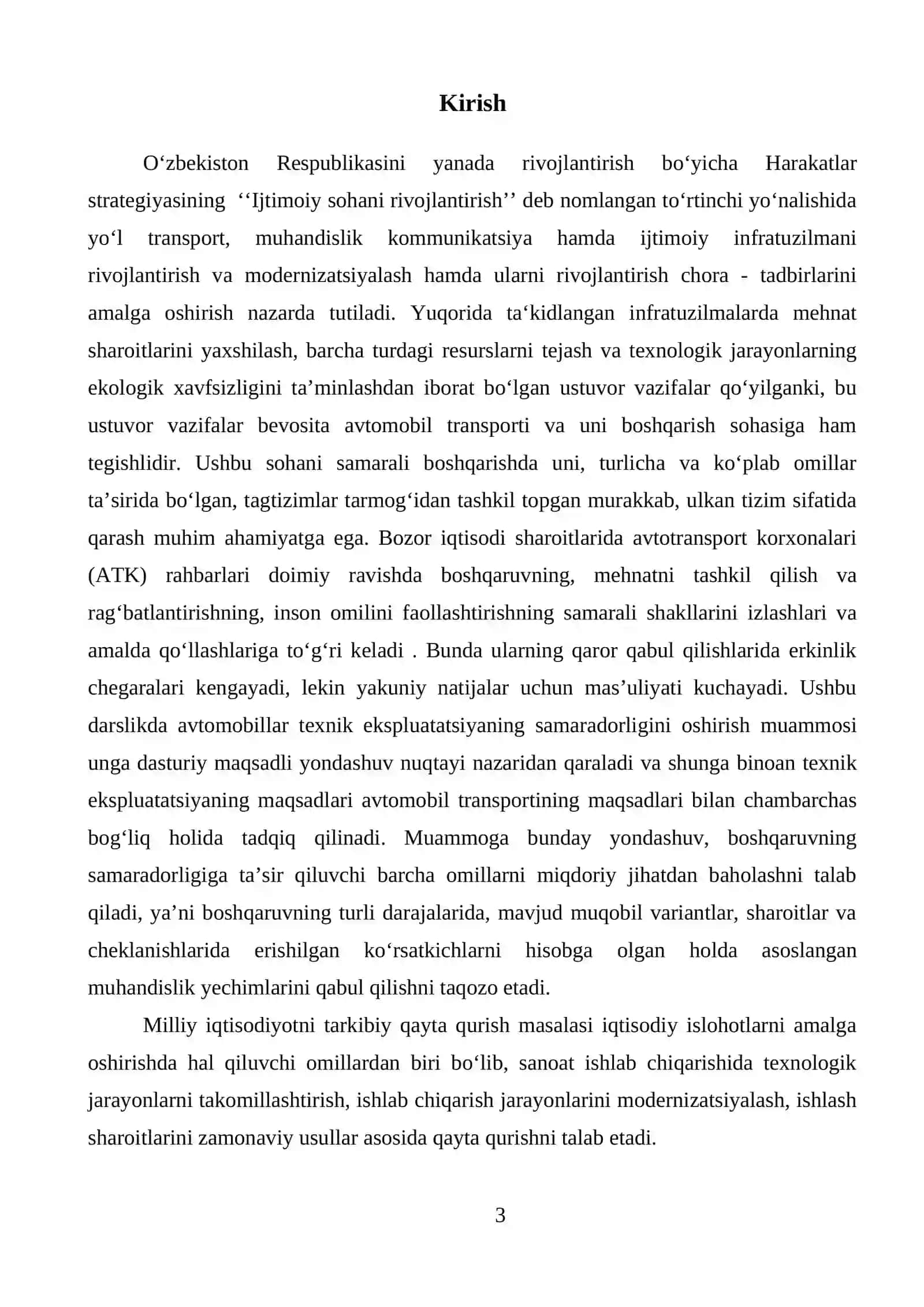 TEXNOLOGIK JARAYONLARNI BOSHQARISH VA EKSPERIMENTLARNI REJALASHTIRISH fanidan bajargan KURS ISHI 3
