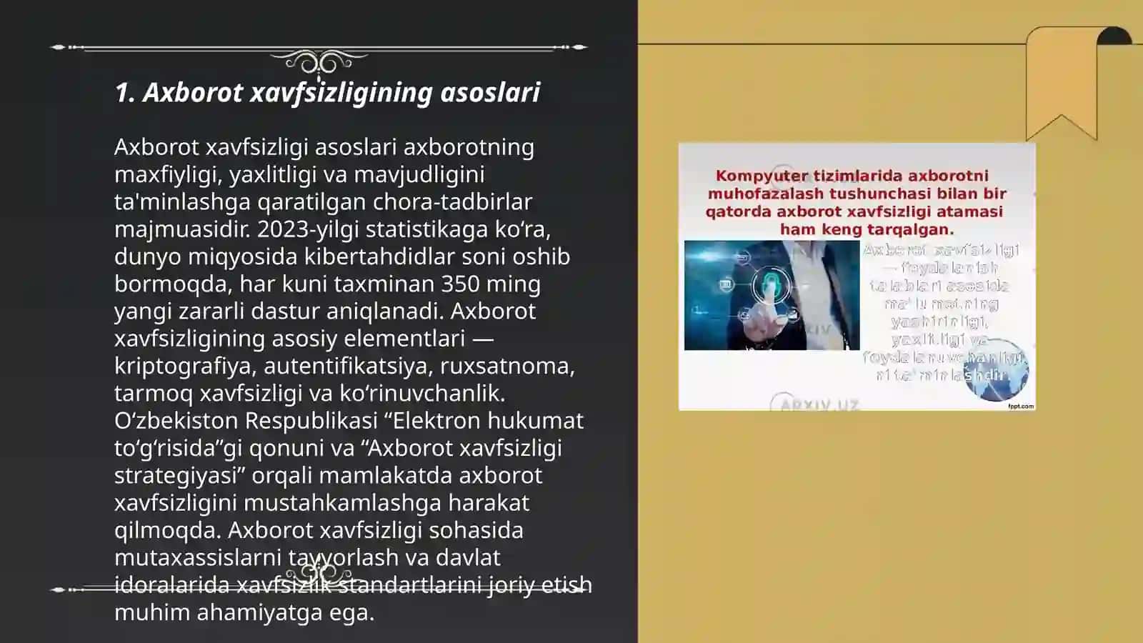 Axborotni ruxsatsiz foydalanishlarning dasturiy himoyasi 3