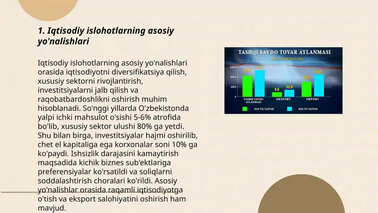 IQTISODIY ISLOXOTLAR, XUSUSIY MULKCHILIKNING SHAKLLANISHI. UZBEKISTONDA BOZOR MUNOSABATLARINING RIVOJLANISHI 3