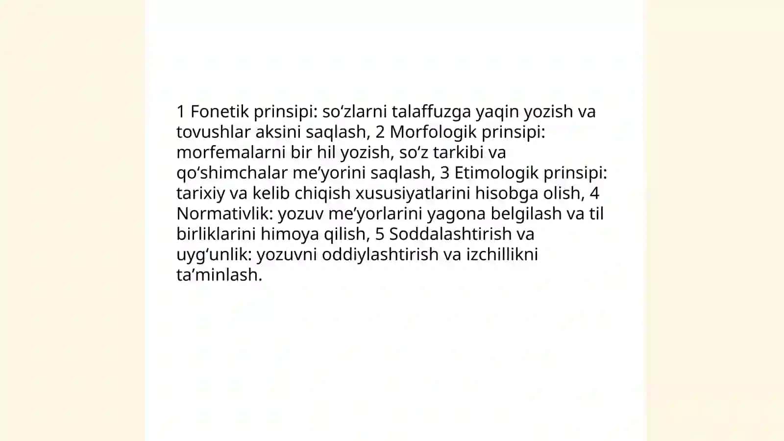 Imlo tamoyillari.Oʻzbek adabiy til me'yorlari 3