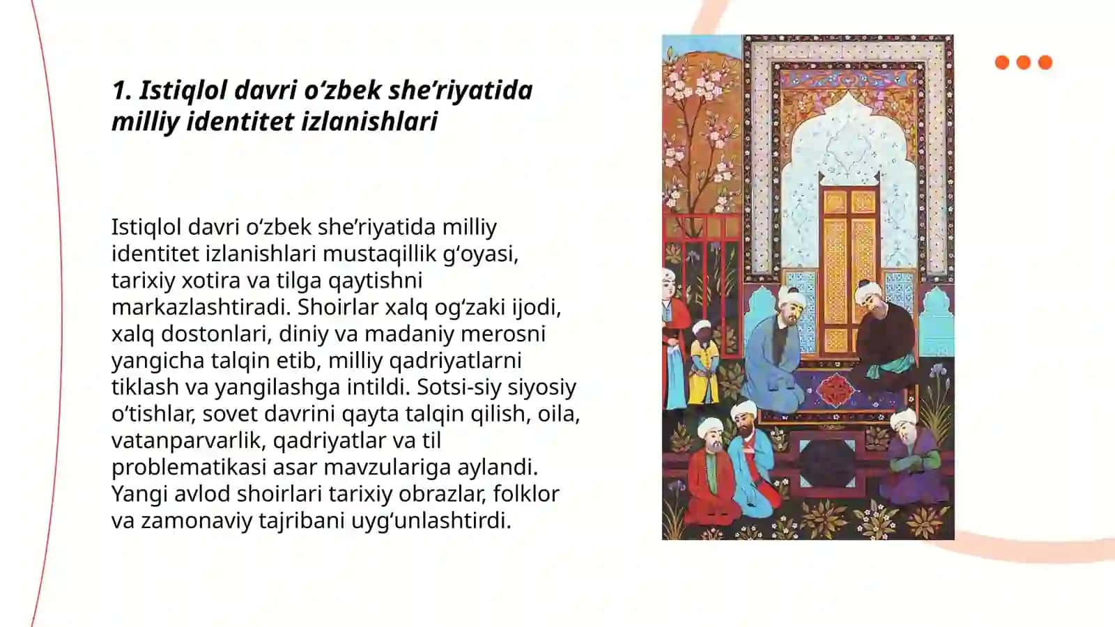 Istiqlol davri oʻzbek she’riyatdagi izlanishlar 3