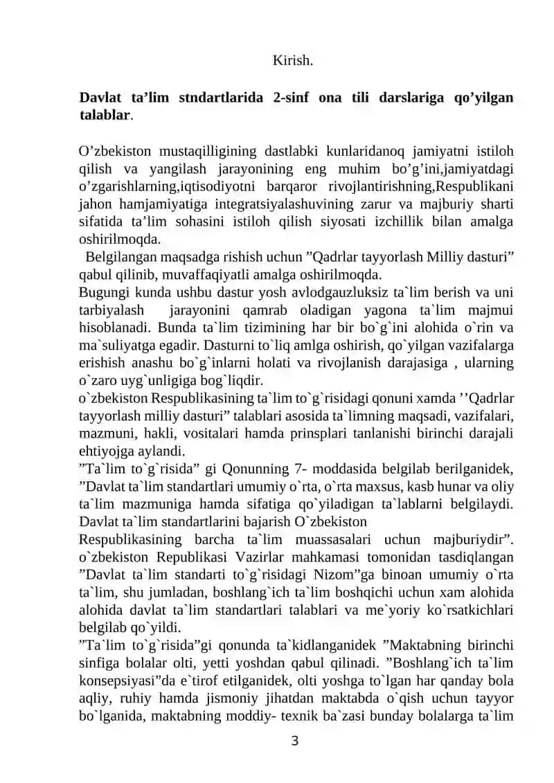 Ona tili va o’qitish metodikasi 3