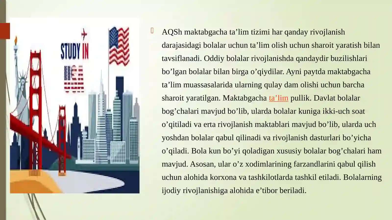 3-mavzu: Maktabgacha, umumiy o’rta, professional ta’lim muammolari va rivojlanish yo’llari 3