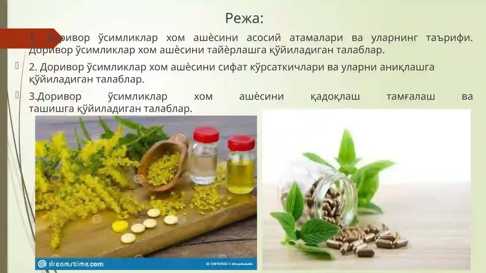 Доривор ўсимликлар хом ашёсини сифатини белгиловчи кўрсатгичларни аниқлаш ва уларнинг ахамияти 3