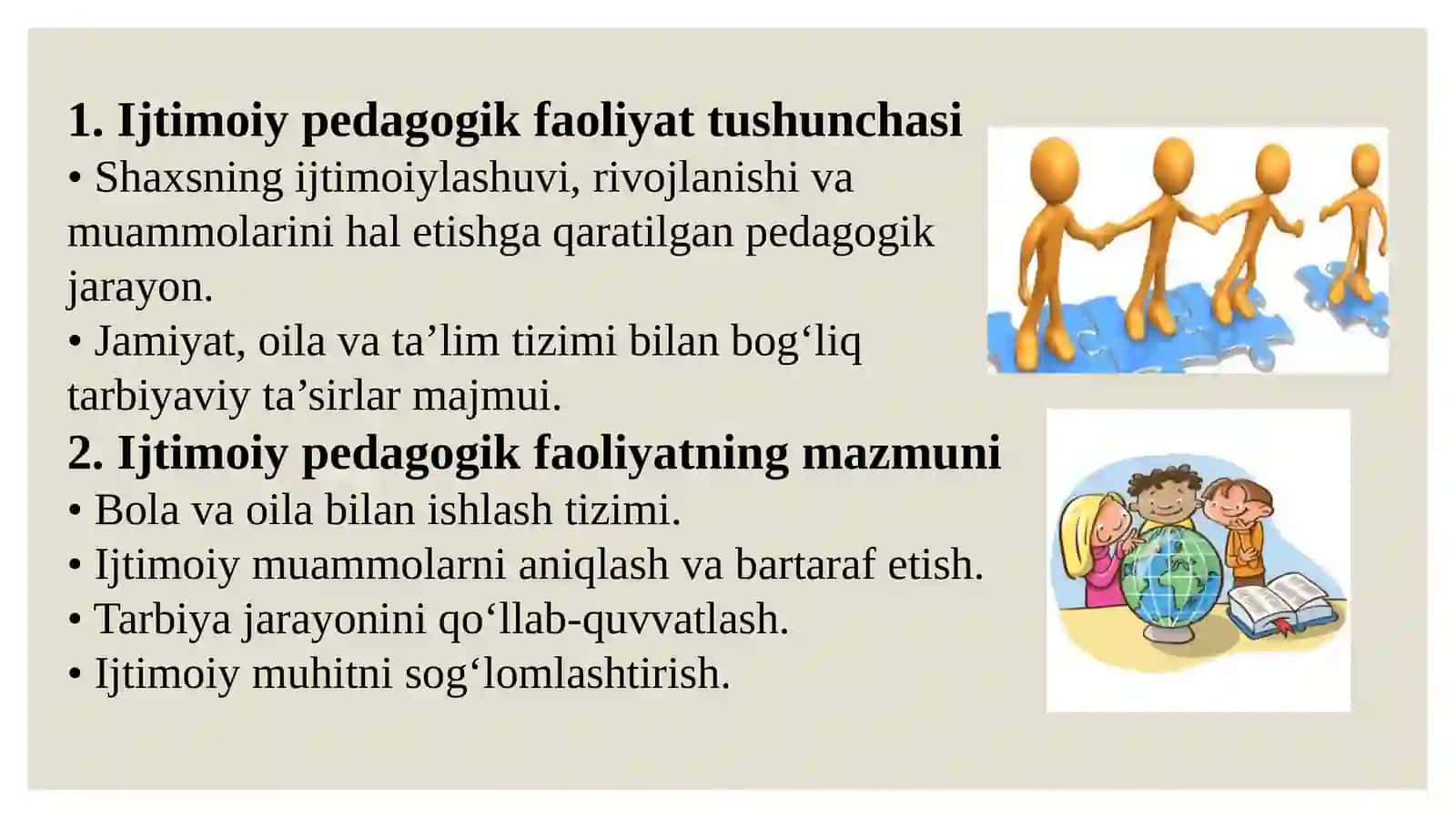 Tarbiyada ijtimoiy-pedagogik faoliyat mazmuni 3