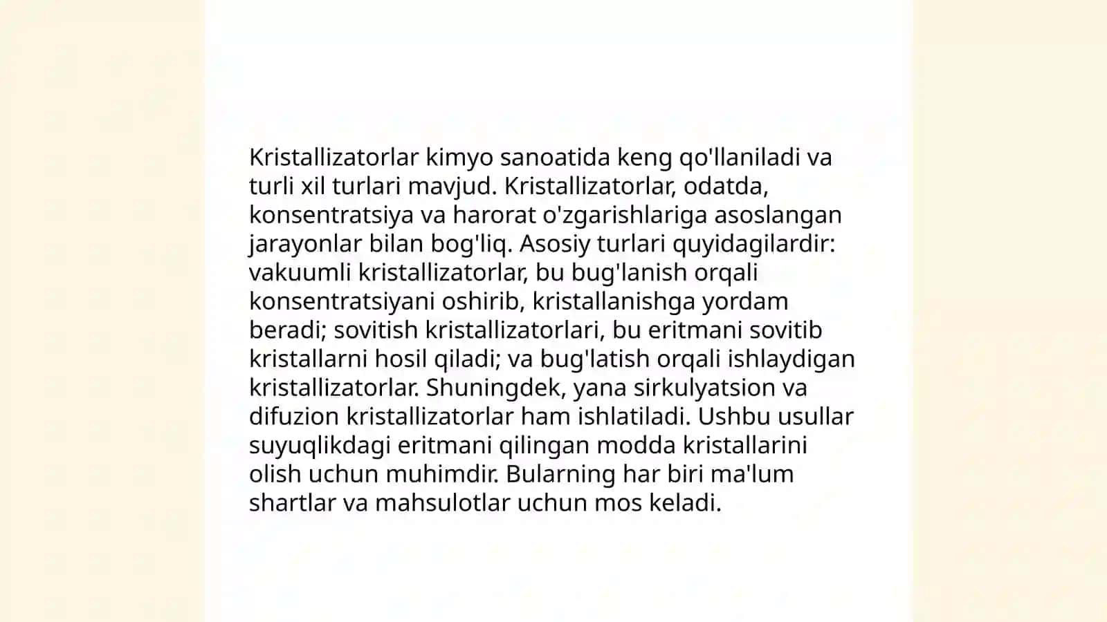 Kristallizatorlar kimyo sanoatida 3