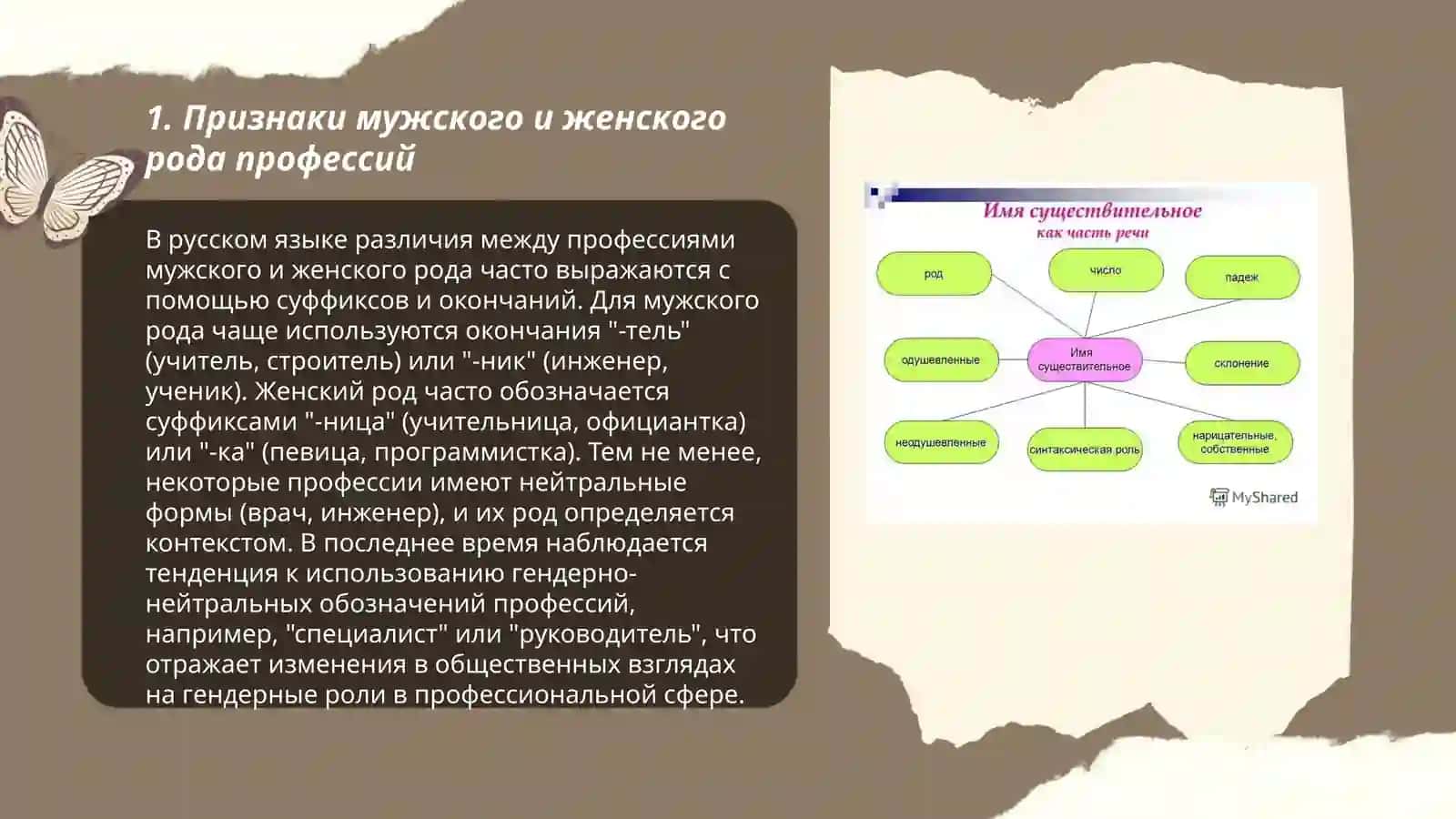 Имя существительное.Категория рода и числа 3