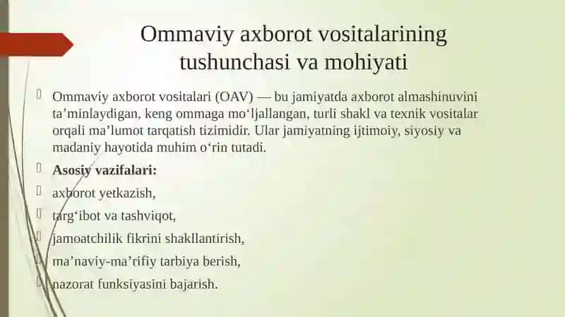 Ommaviy axborot vositalari tarixi va rivoyati 3