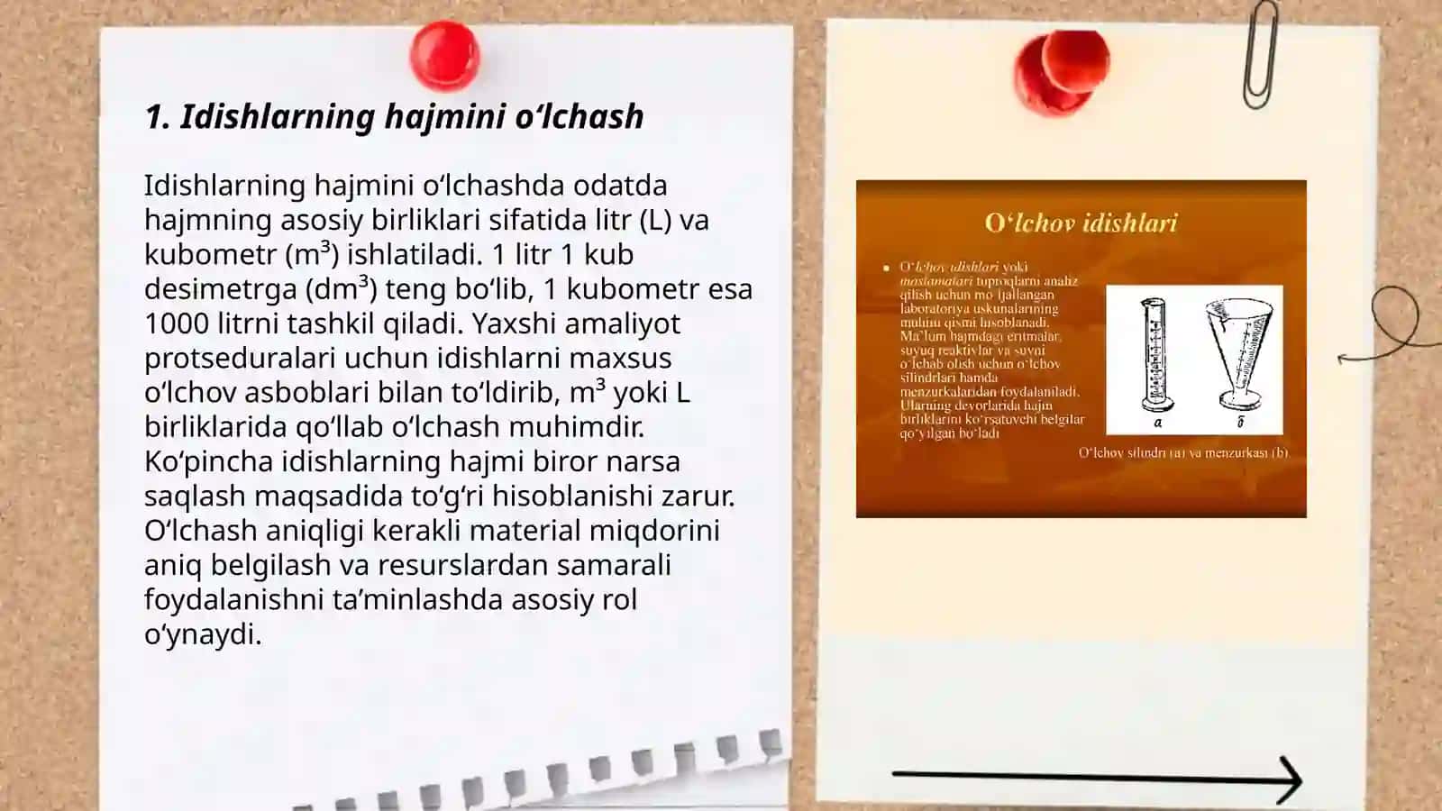 An’anamviy o’lchov bo'yicha[idishlar, suyuq jisimlar va quyma moddalar sig'mi] o'lchash 3