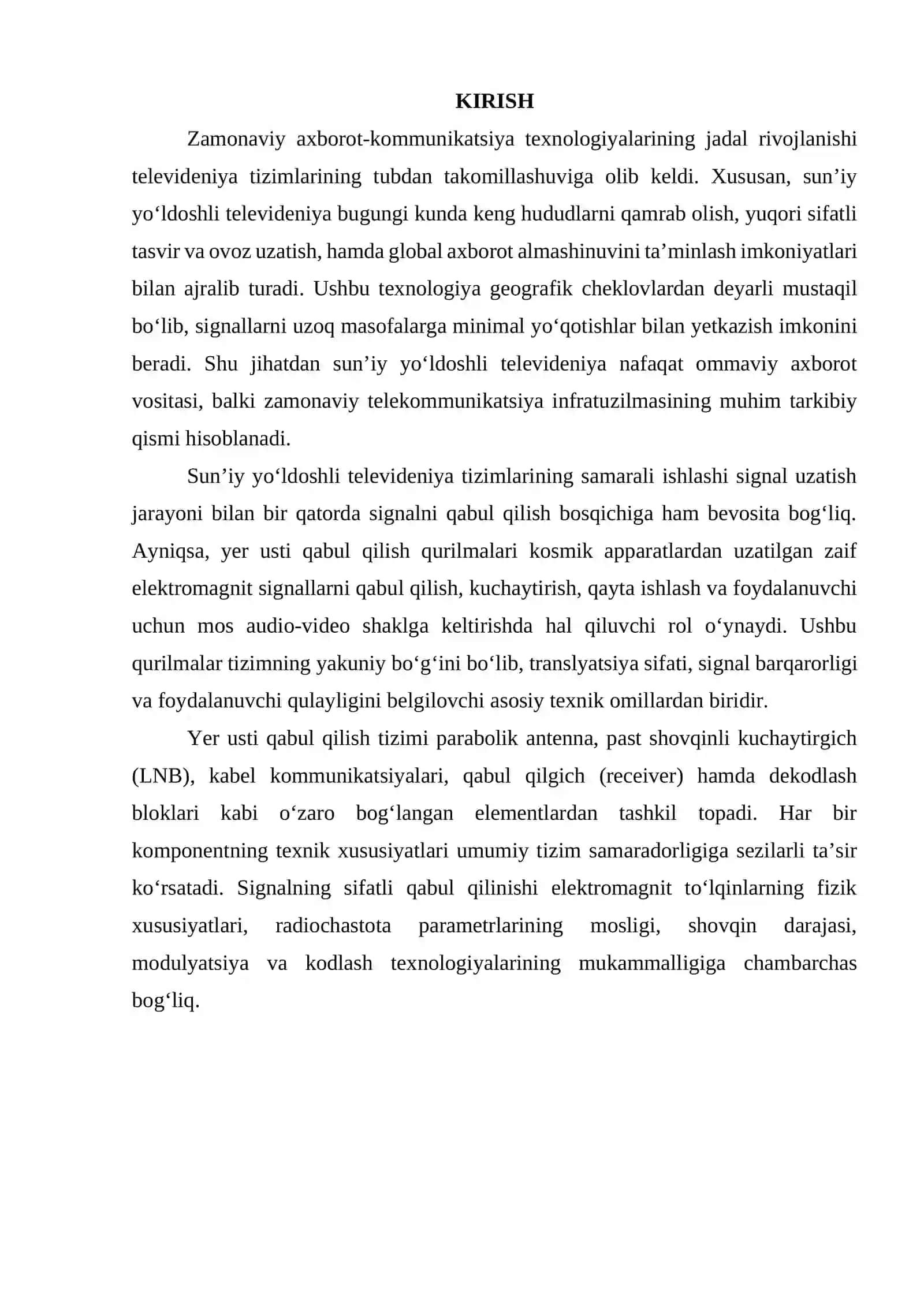Sunʼiy yoʻldoshli televideniya yer usti qabul qilish qurilmalari 3