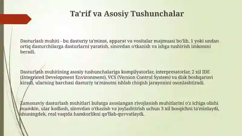 Dasturlash muhiti va uni sozlash 3