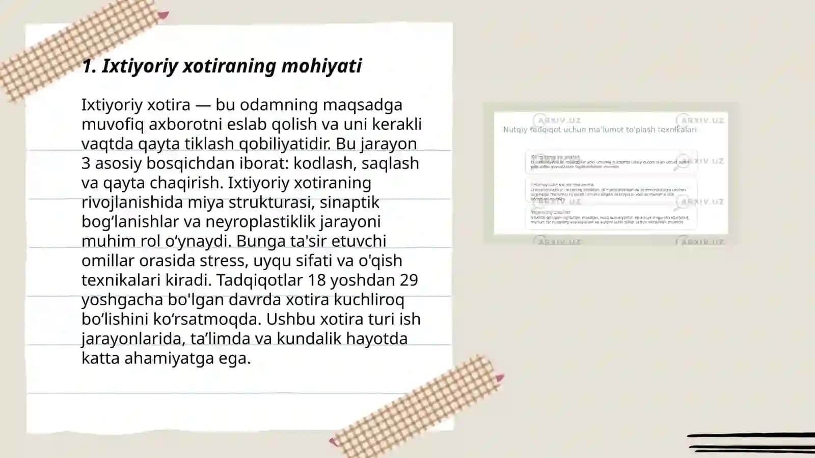 Xulosa va hukm Aktiv va passiv xayol, xayol turlari 3