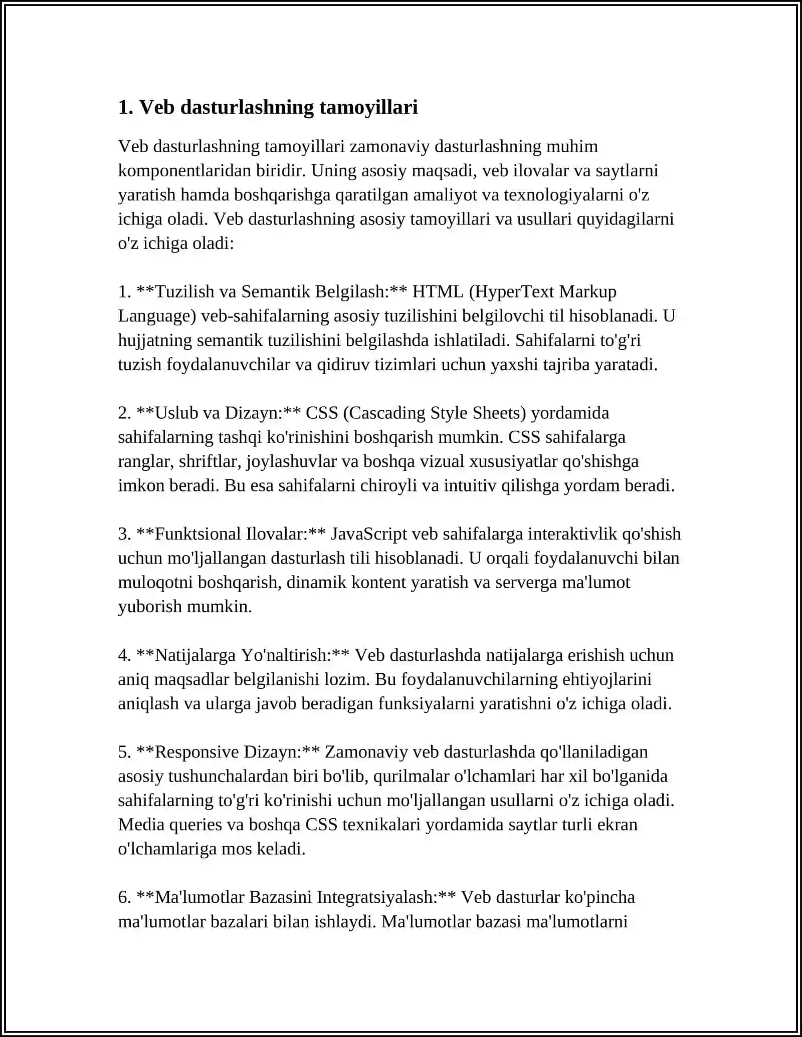 WEB DASTURLASHGA ASOSLANGAN AMALIY TIZIMLAR 3