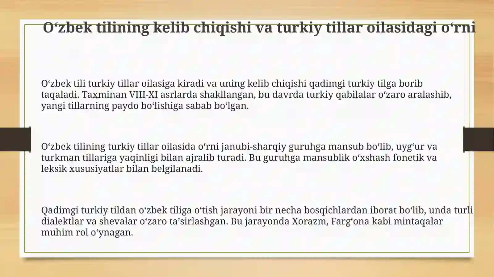 O'zbek tili derivatsiyasi 3