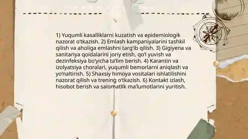 Hamshiraning jamoadagi yuqumli kasalliklar profilaktikasi 3