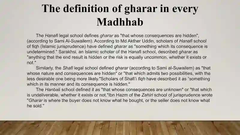 Prohibition of gharar 3