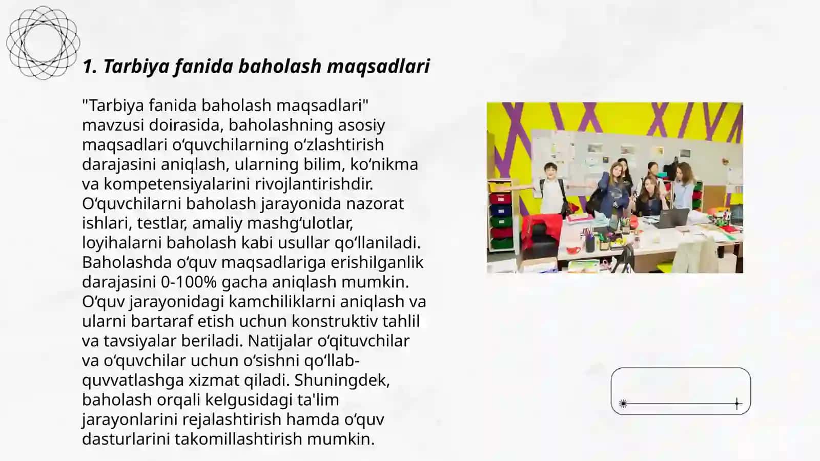 Tarbiya fani boʻyicha talabalarni oʻzlashtirganlik darajasini nazorat qilish va baholash metodikasi 3