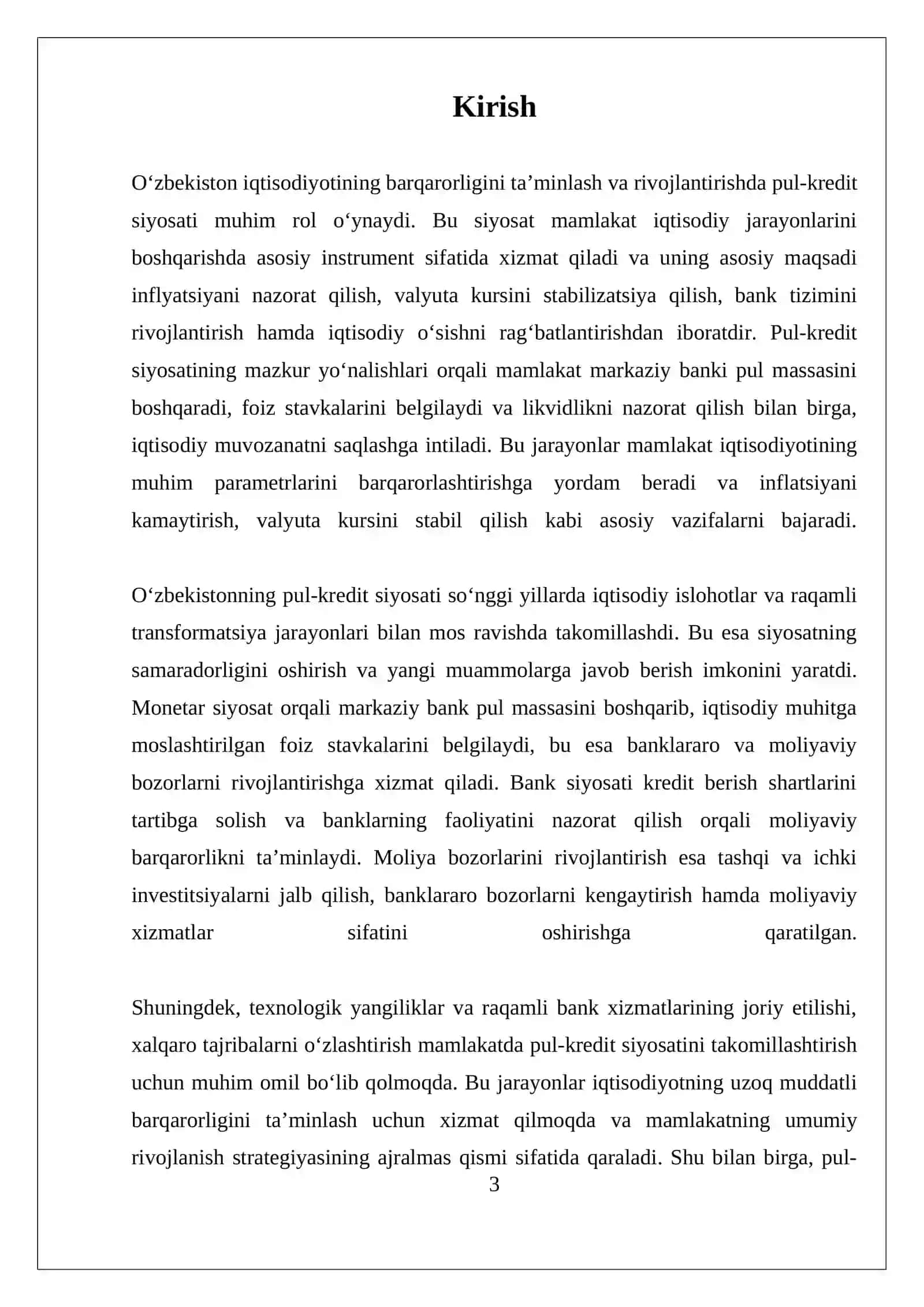 Pul-Kredit Siyosati 3
