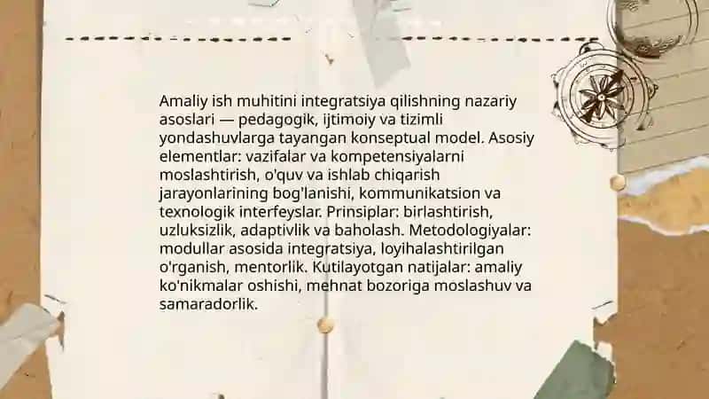 Amaliy ish muhitini integratsiya qilish 3