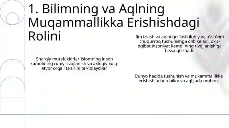 Sharq mutafakkirlarining islom dinining inson kamolotiga ta‘siri haqidagi g‘oyalari 3