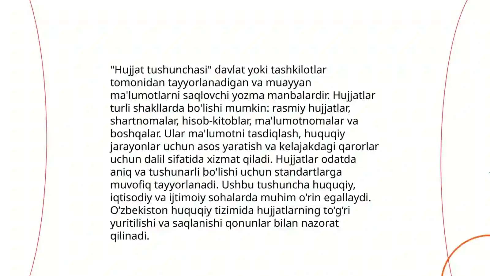 Hujjatlardagi zaruriy qismlar. Hujjatlarning paydo bo‘lishi va tarixi 3