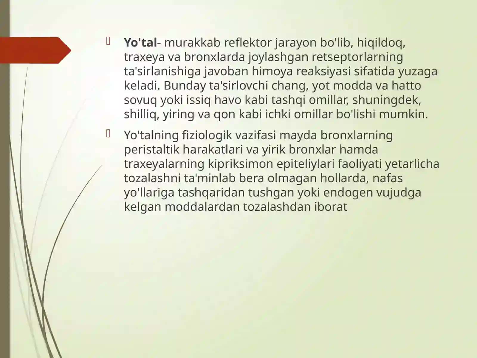 Nafas tizimi a'zolarini klinik va fizikal tekshirish usullari 3