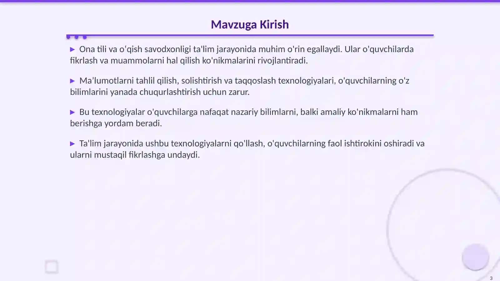 Ona tili va Oʻqish Savodxonligi: Tahlil va Taqqoslash Texnologiyalari 3