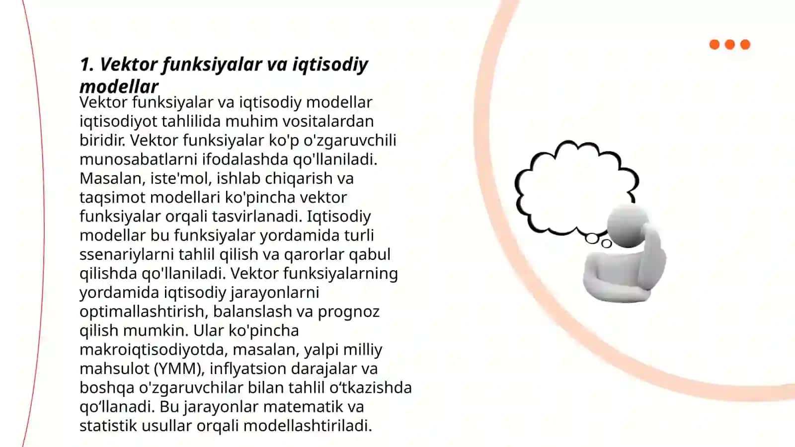 Vector funksiyalarni iqtisodiyot va moliya sohasidagi o'rni 3