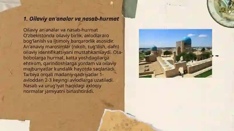 Ozbekistondagi milliy qadriyatlar 3