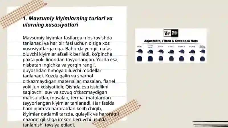 Mavsumiy kiyim bosh kiyim va poyabzallar 3