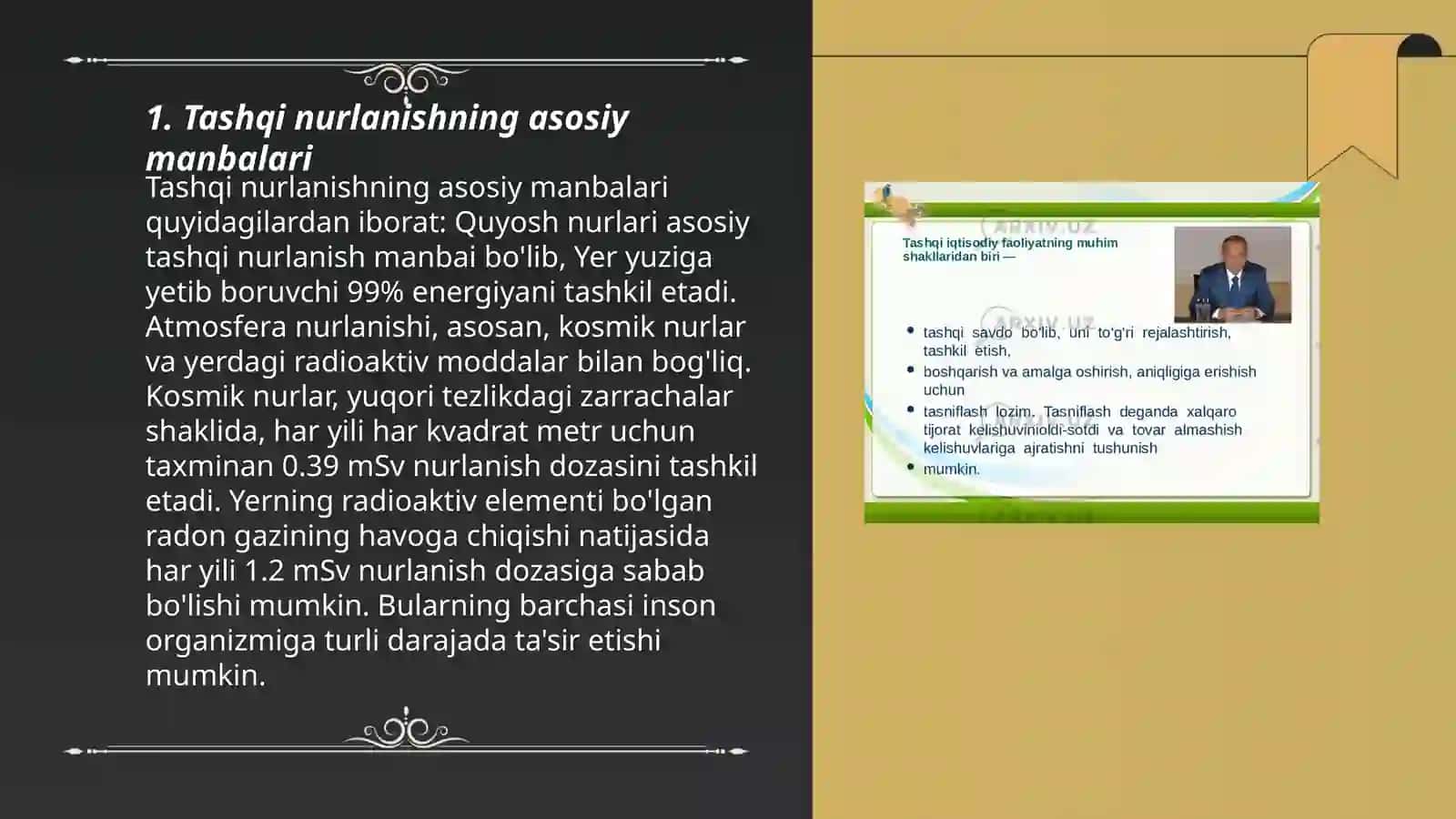 Tashqi nurlanishdan himoyalanishni hisoblash 3
