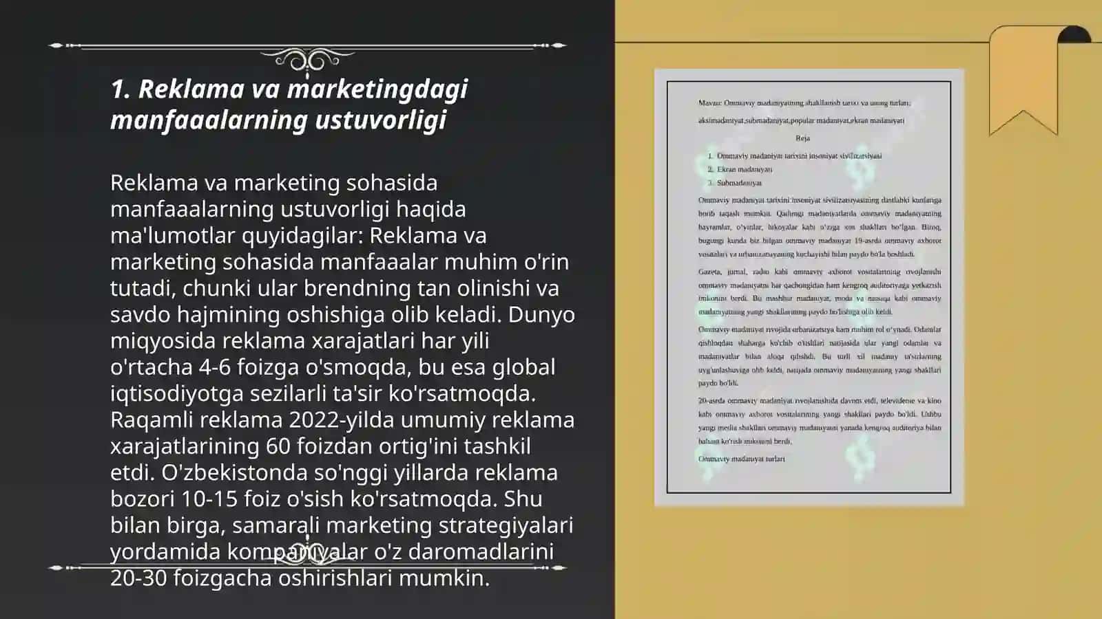 Ommaviy madaniyatning gʻayriaxloqiy koʻrinishlari 3