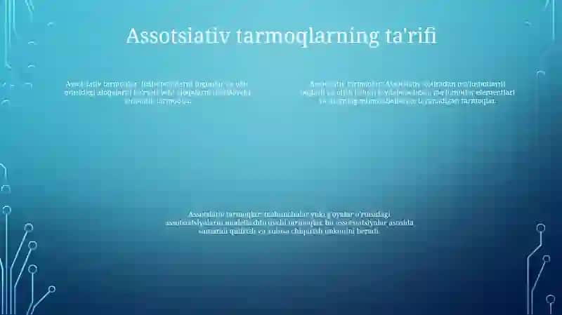 Assotsativ ToʻRlar 3