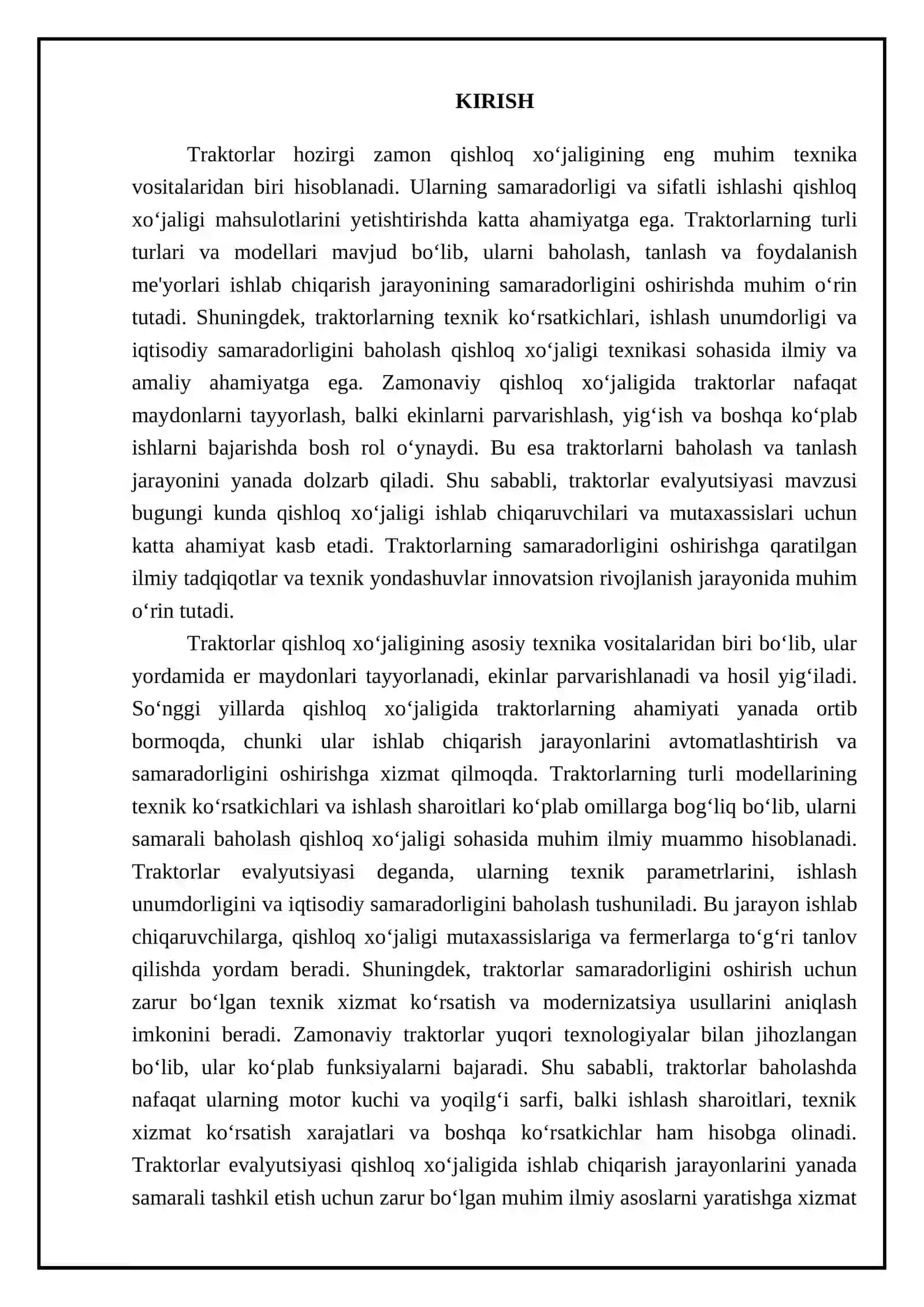 TRAKTORLAR EVALYUTSIYASI 3