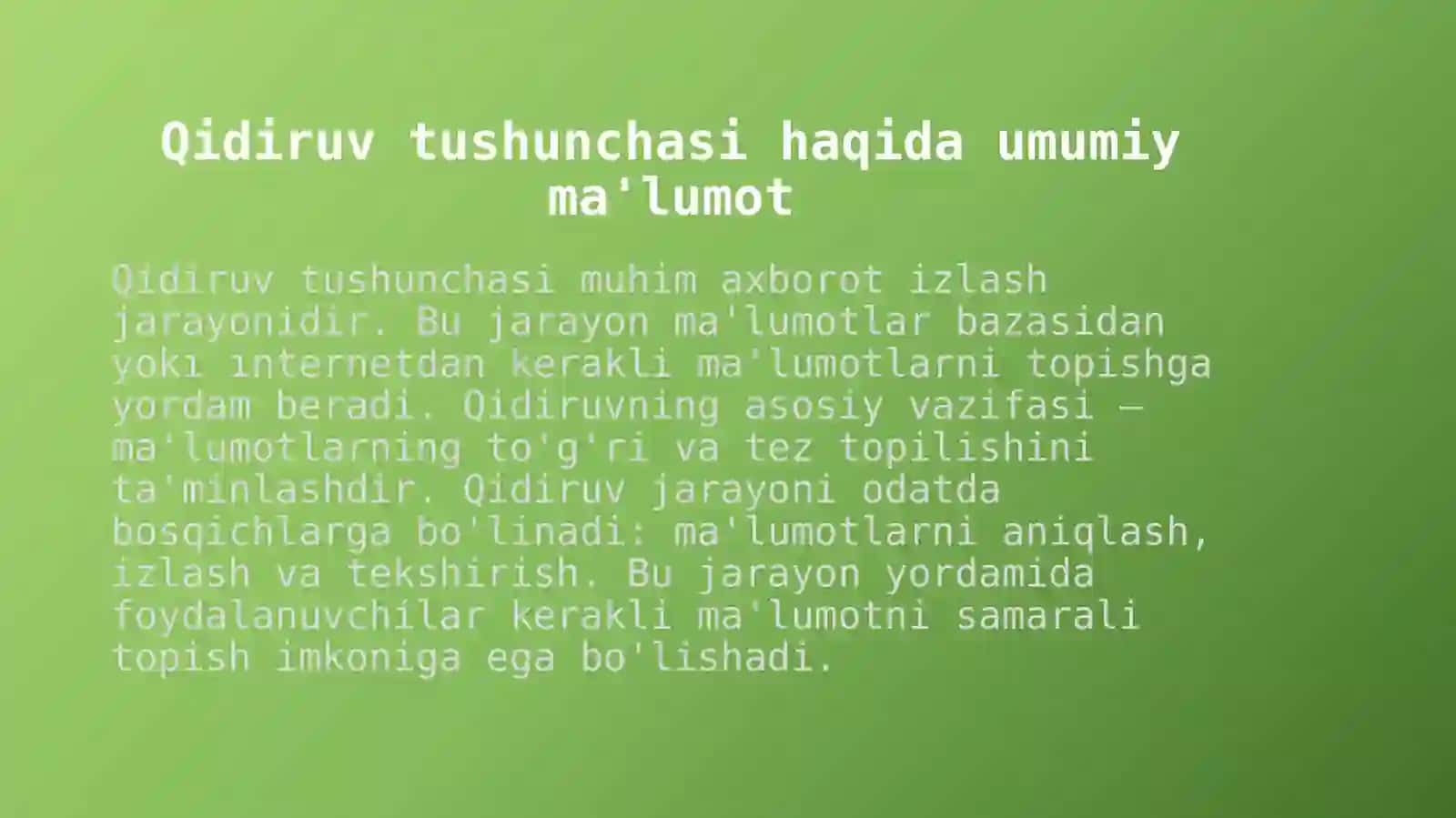 Ma’lumotlarni qidirish usullari, algoritmlari va ularning samaradorligi 3