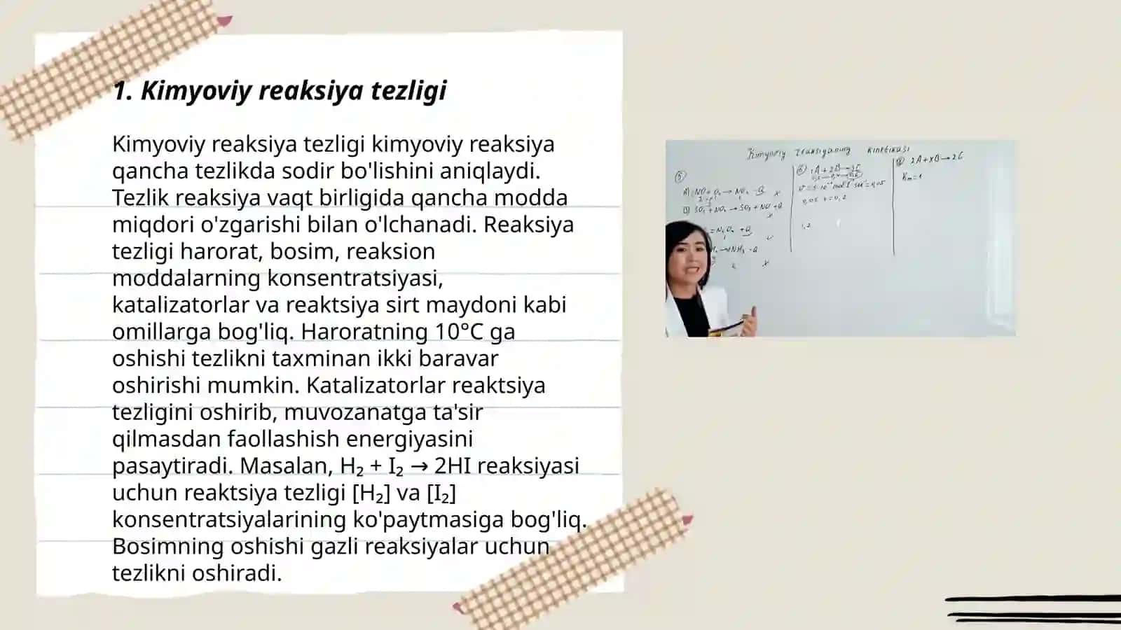Kimyoviy reaksiya tezligi va kimyoviy muvozanat 3