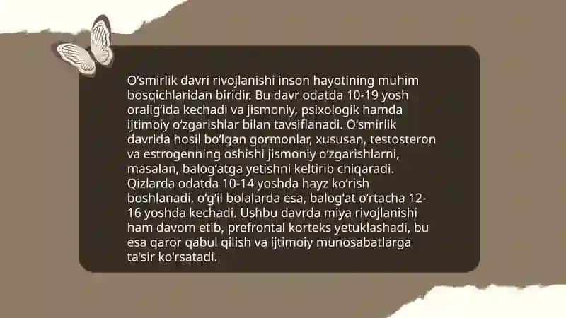 Oʻsmirlik Davrida Psixik Rivojlanish Xususiyatlari 3