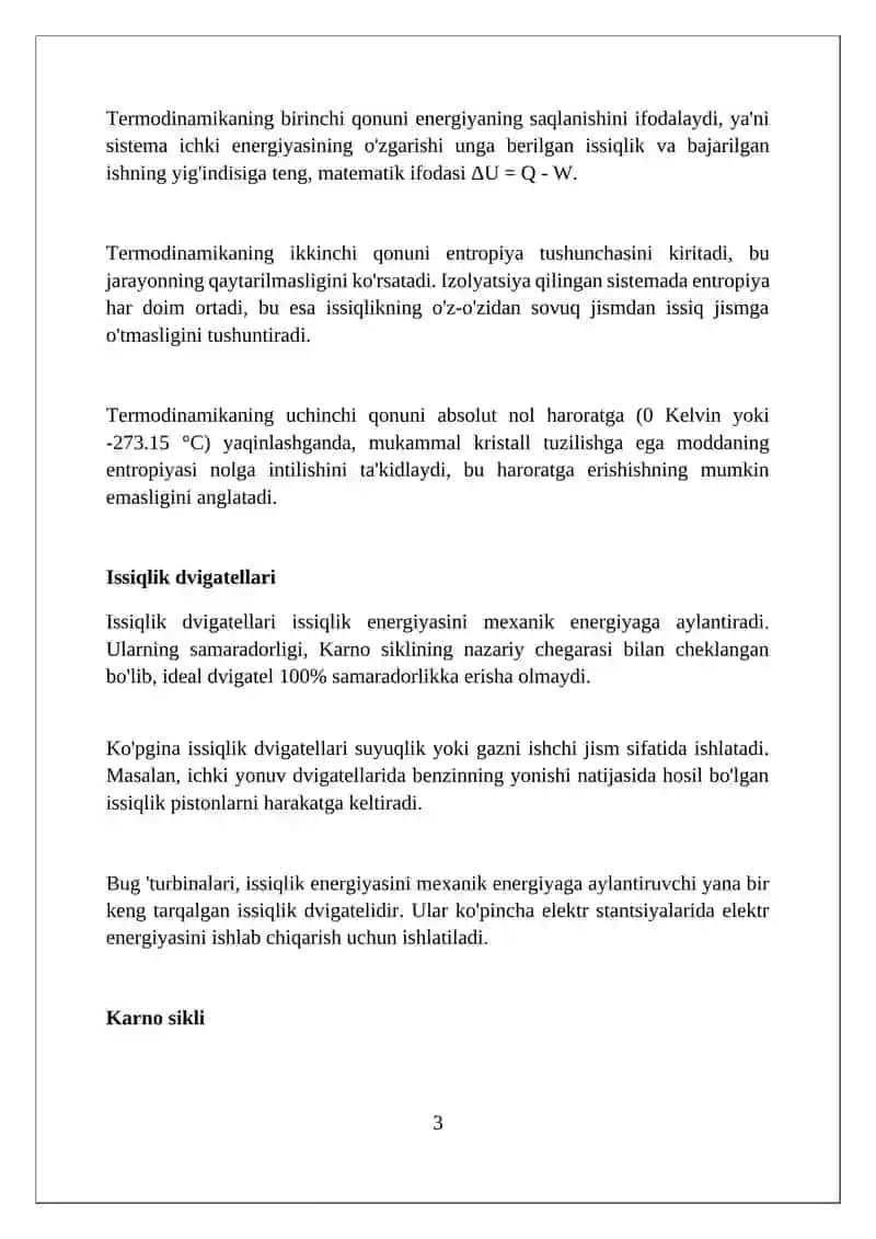 Issiqlikni mexanik ishga aylanishi 3