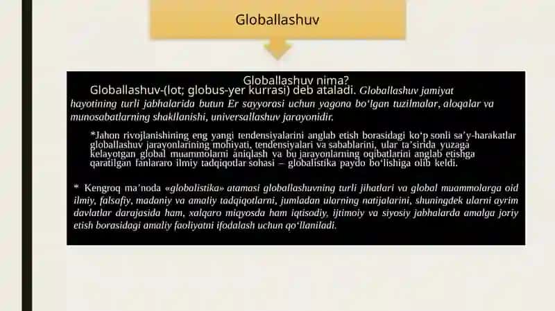 GLOBAL JARAYONLAR DIALEKTIKASI 3