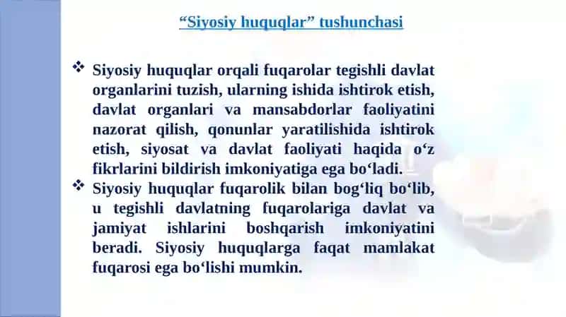 Siyosiy, iqtisodiy, ijtimoiy, madaniy va ekologik huquqlar 3
