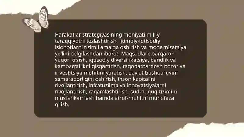 Harakatlar strategiyasidan - taraqqiyot strategiyasi sari 3