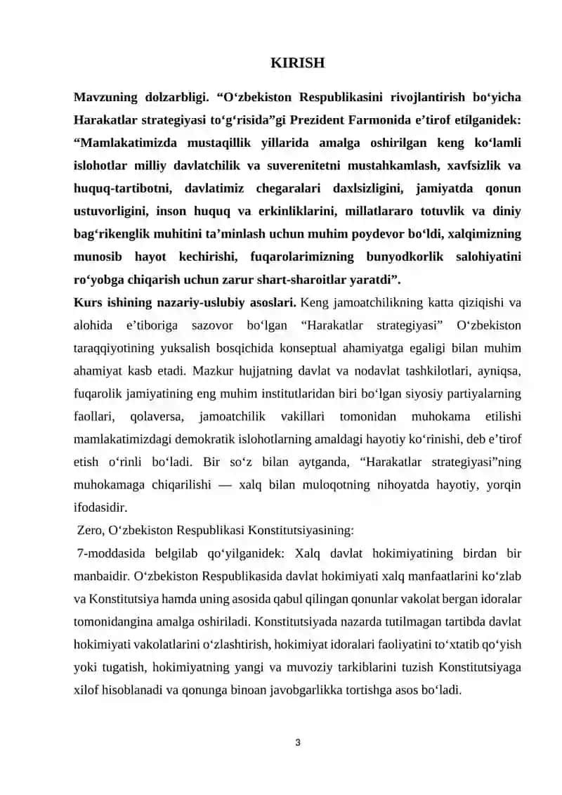 DEMOKRATIK SAYLOV TIZIMINI BARPO ETILISHI VA UNING ASOSIY TAMOYILLARI KURS ISHI 3