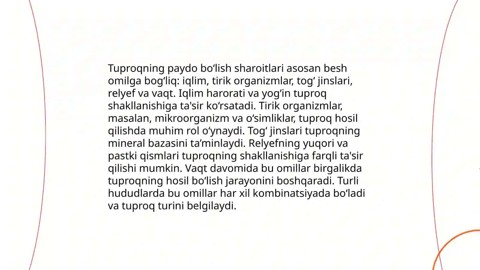 Tuproqlar geografik tarqalishining asosiy qonuniyatlari 3