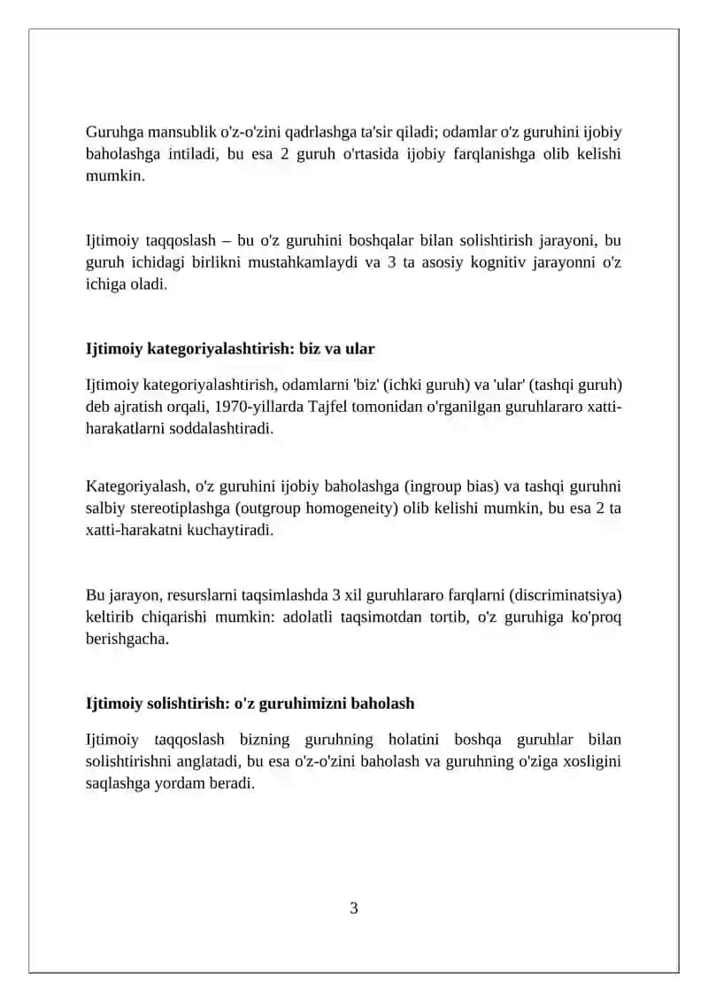 Ijtimoiy identifikatsiya nazariyasi 3